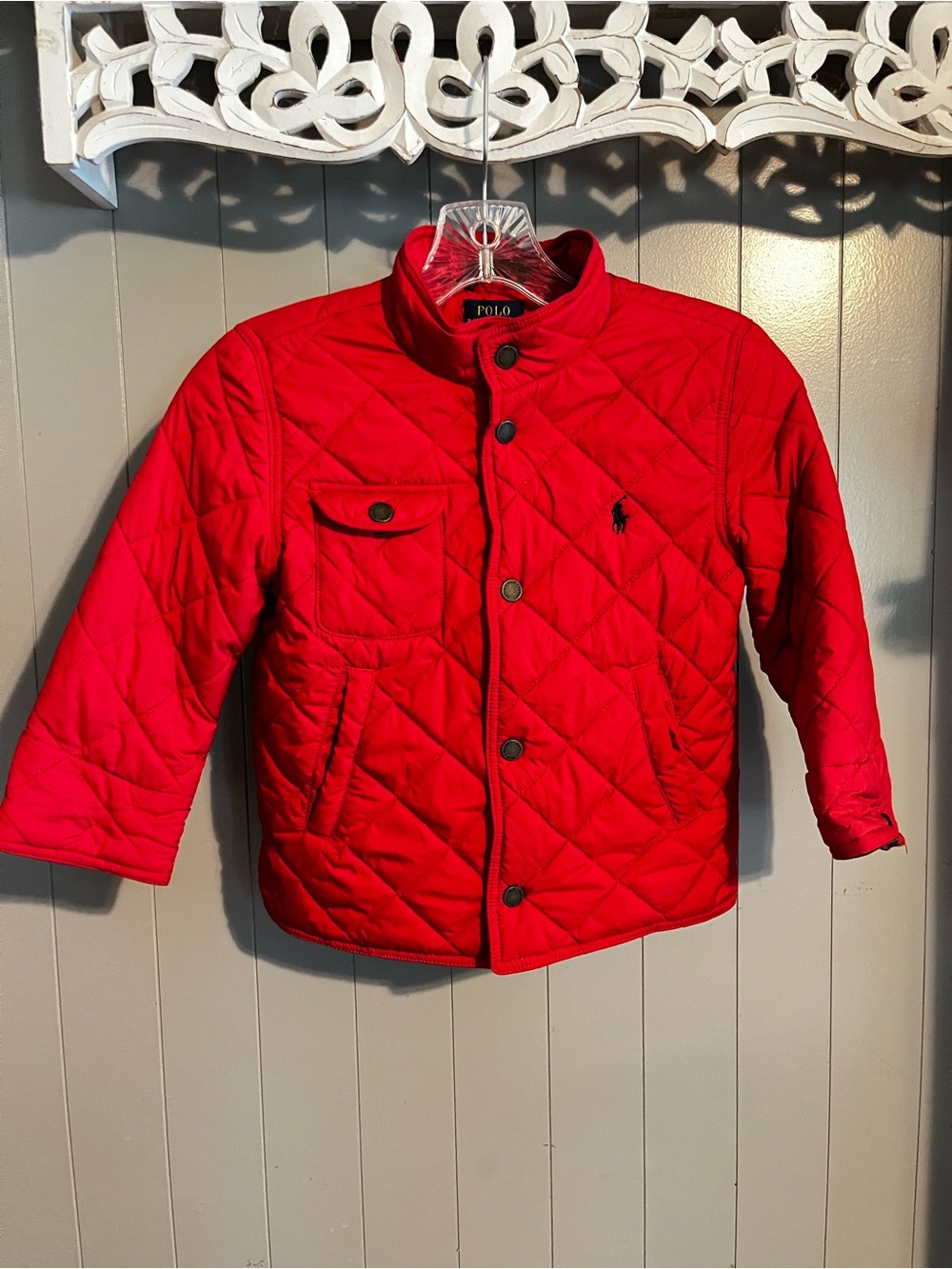 Polo Ralph Lauren red quilted jacket